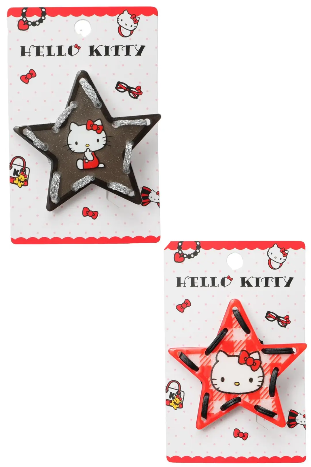 Hello Kitty Lisanslı Saç Tokası – Yıldız Formlu & İkonik Figürlü Toka
