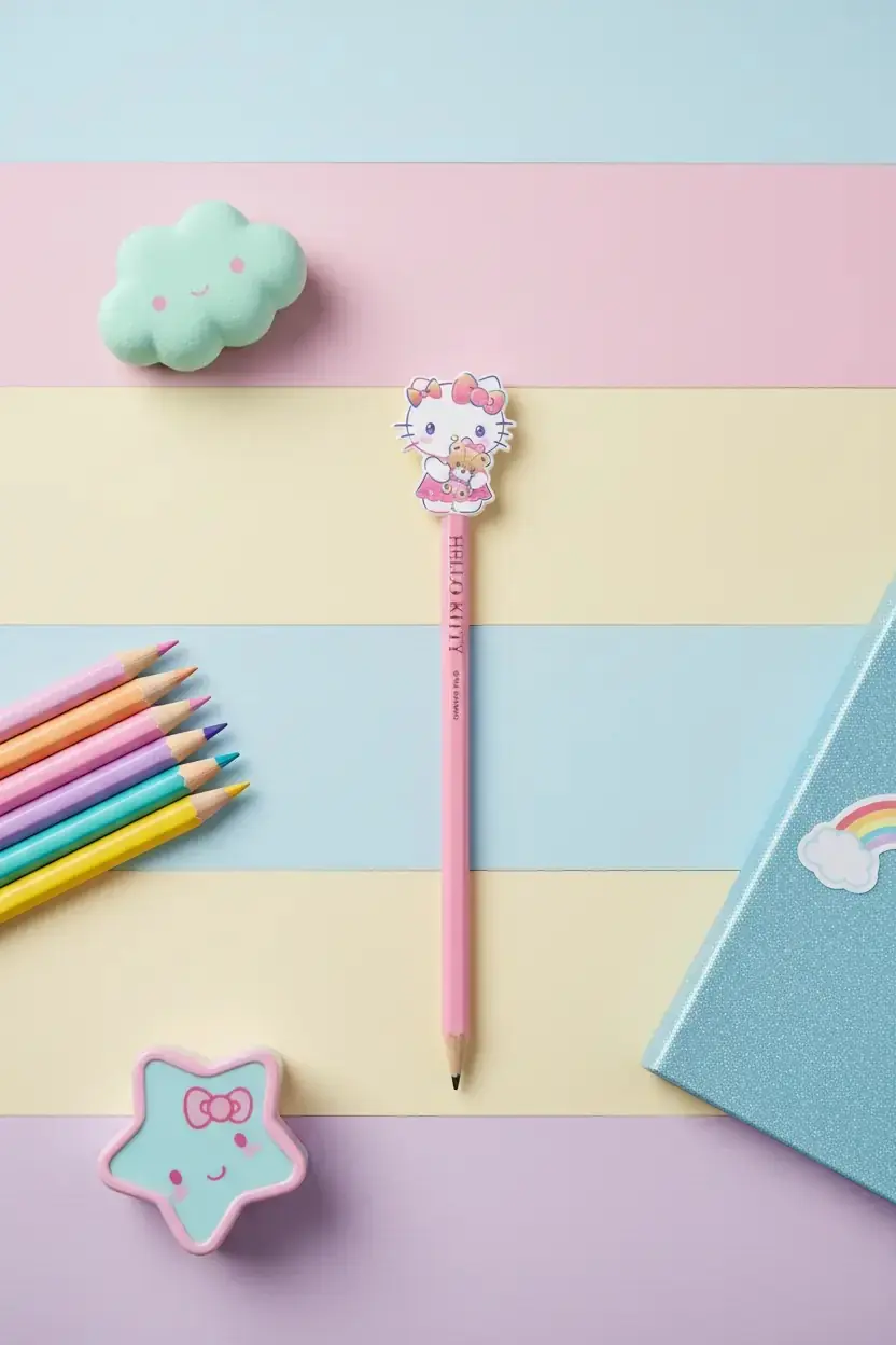 Sanrio Hello Kitty Lisanslı Kalem Ve Silgi Seti – Okul & Günlük Kullanım