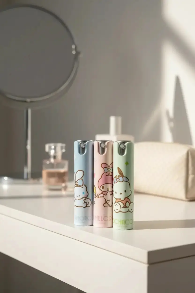 Sanrio Lisanslı Hello Kitty Parfüm Atomizeri – Yeniden Doldurulabilir Seyahat Tipi