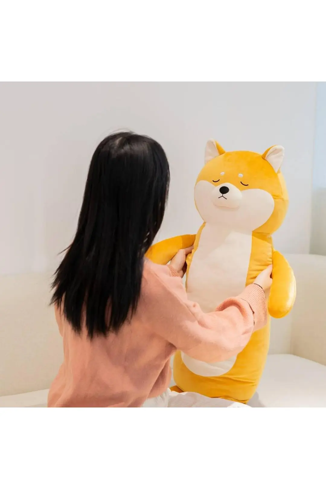 Miniso Lisanslı Dev Shiba Inu Peluş Oyuncak – Yumuşak Dokulu Dekoratif Uyku Arkadaşı 89 Cm