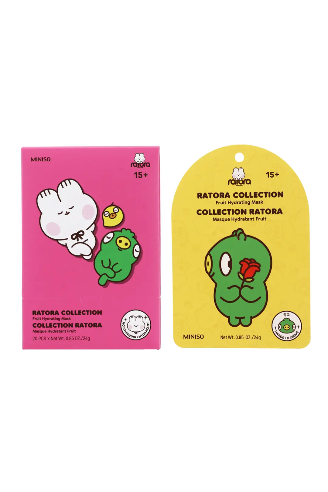 Miniso Lisanslı Ratora Collection Fruit Hydrating Mask – Mango Özlü Nemlendirici Kağıt Yüz Maskesi