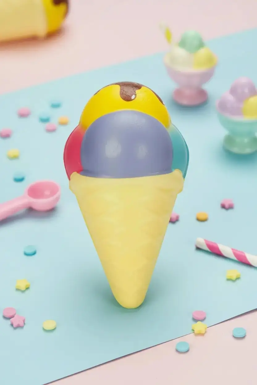 Tusi Squishy Köpük Oyuncak 7 Cm – Dondurma Topu Eğlenceli Stress Topu