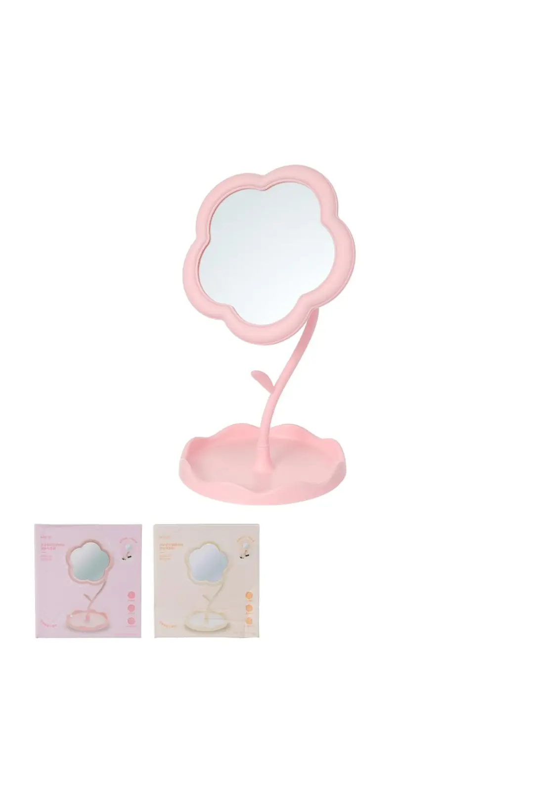 Miniso Lisanslı Çiçek Desenli Makyaj Aynası – Ayarlanabilir Açılı Tasarım