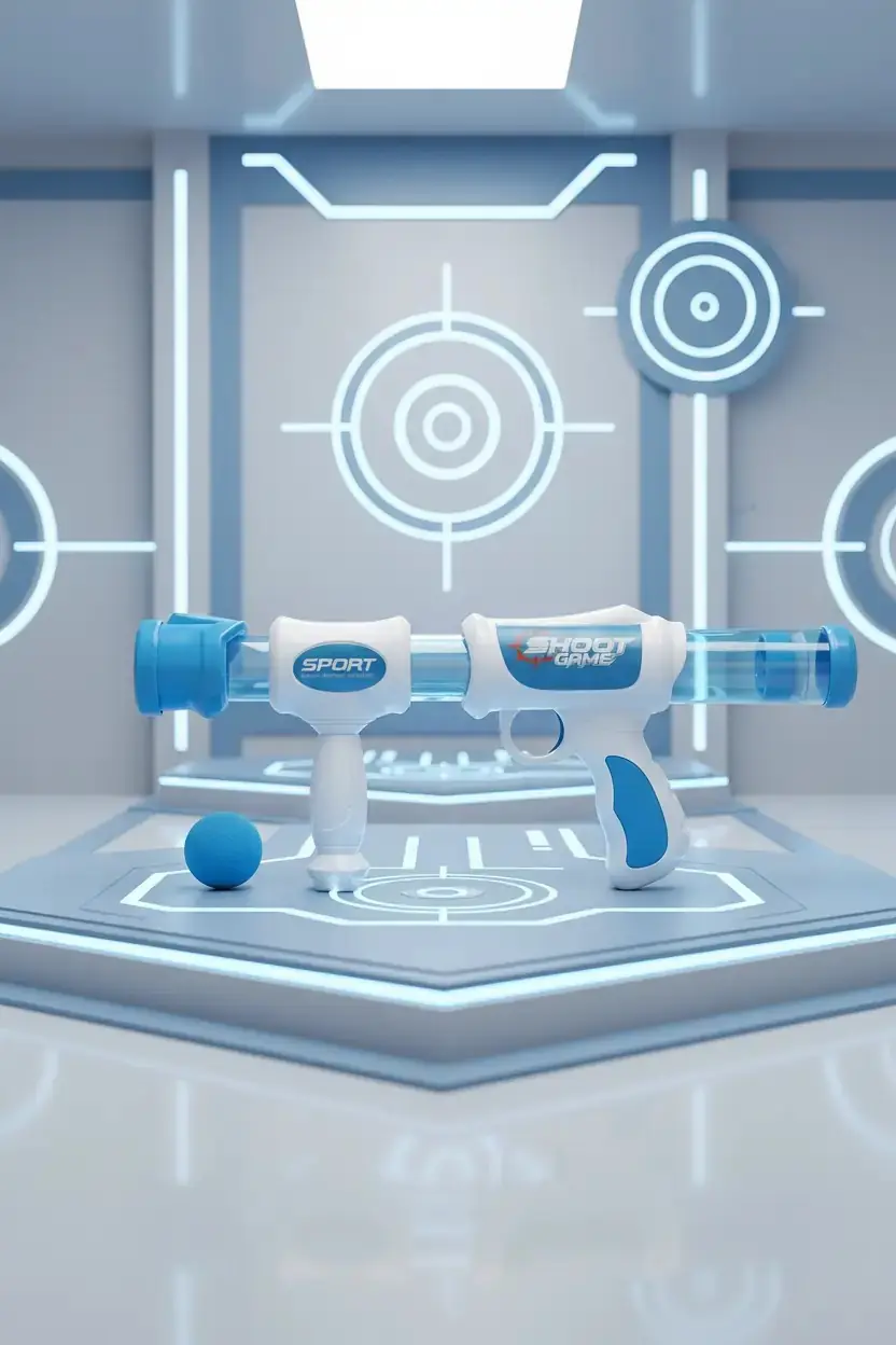 Miniso Lisanslı Soft Bullet Gun Oyuncak Tabanca Kiti Güvenli Tasarım 42 Cm