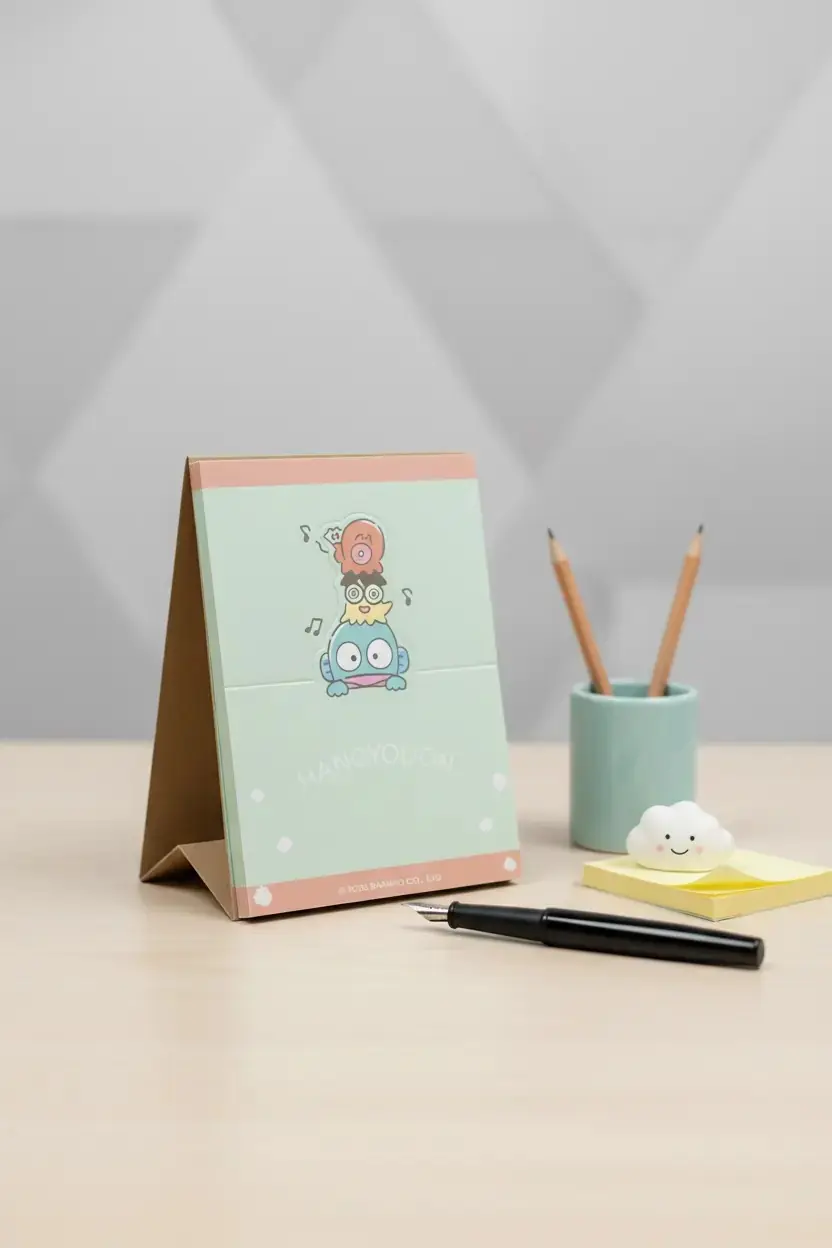 Sanrio Lisanslı Hangyodon Standlı Not Defteri – Masa Üstü Tasarım